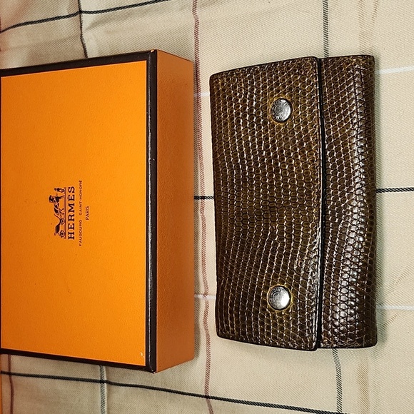 Hermes Rare, lizard skin, Silver hardware 6 key case 2 missing - Picture 3 of 13